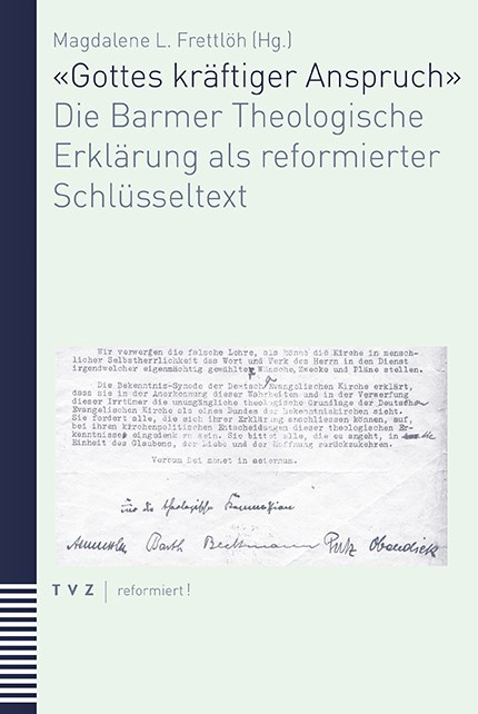 Bild: Buch "«Gottes kräftiger Anspruch». Die Barmer Theologische Erklärung als reformierter Schlüsseltext"